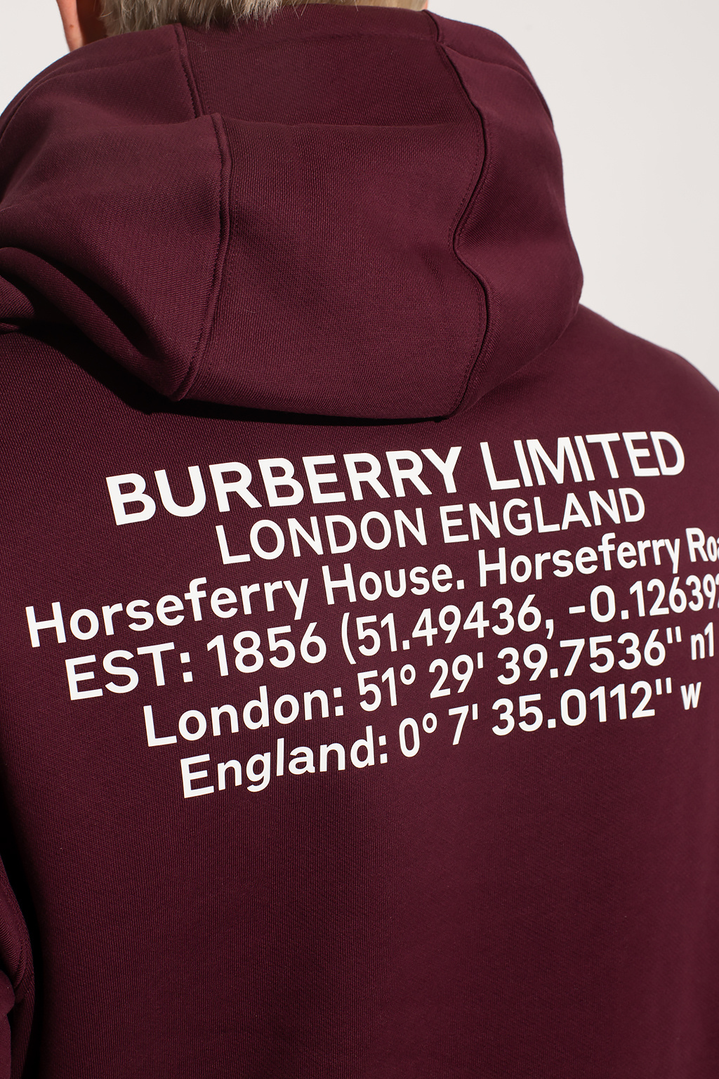 Burgundy Hoodie with logo burberry Trench IetpShops GB burberry Trench KIDS kolekcja dzieci ca